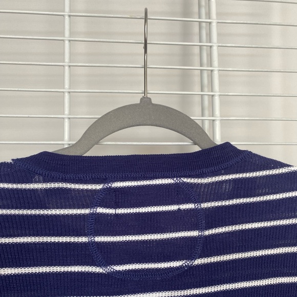 Polo Ralph Lauren Light Knit Long Sleeve Blue & White Pullover Sweater Medium - Picture 7 of 7